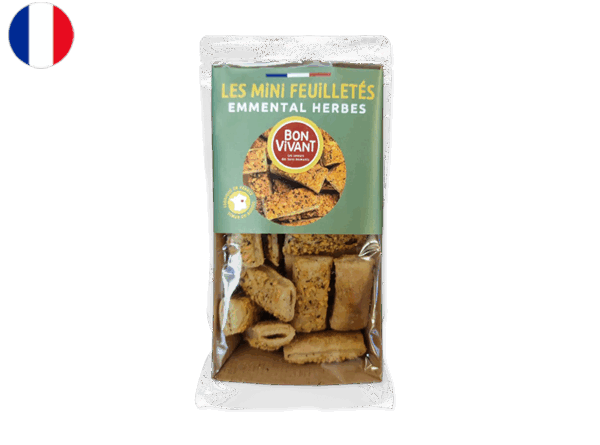 Crackers Pastry, Emmental and Herbs